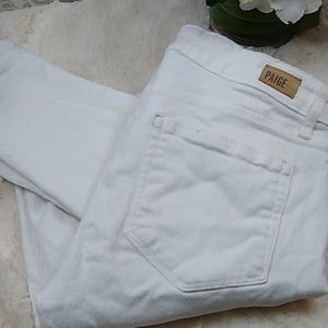 PAIGE white verdugo ankle skinny jeans size 27